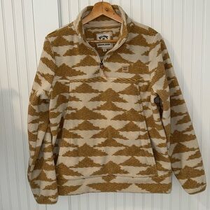 Billabong Sweatshirt Mens Large Adventure Division Fleece Quarter Zip Pullover